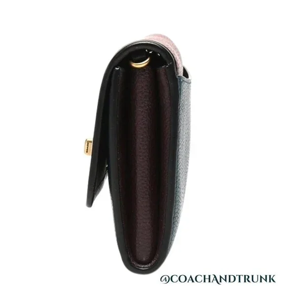 NWT COACH Leather Marlow Stunning Color Block Convertible Bag Brass Tone Accents